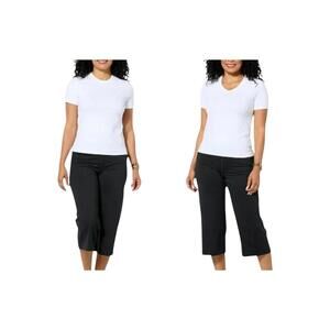 Joy Collection Women's Two Performance Tees White - Regular